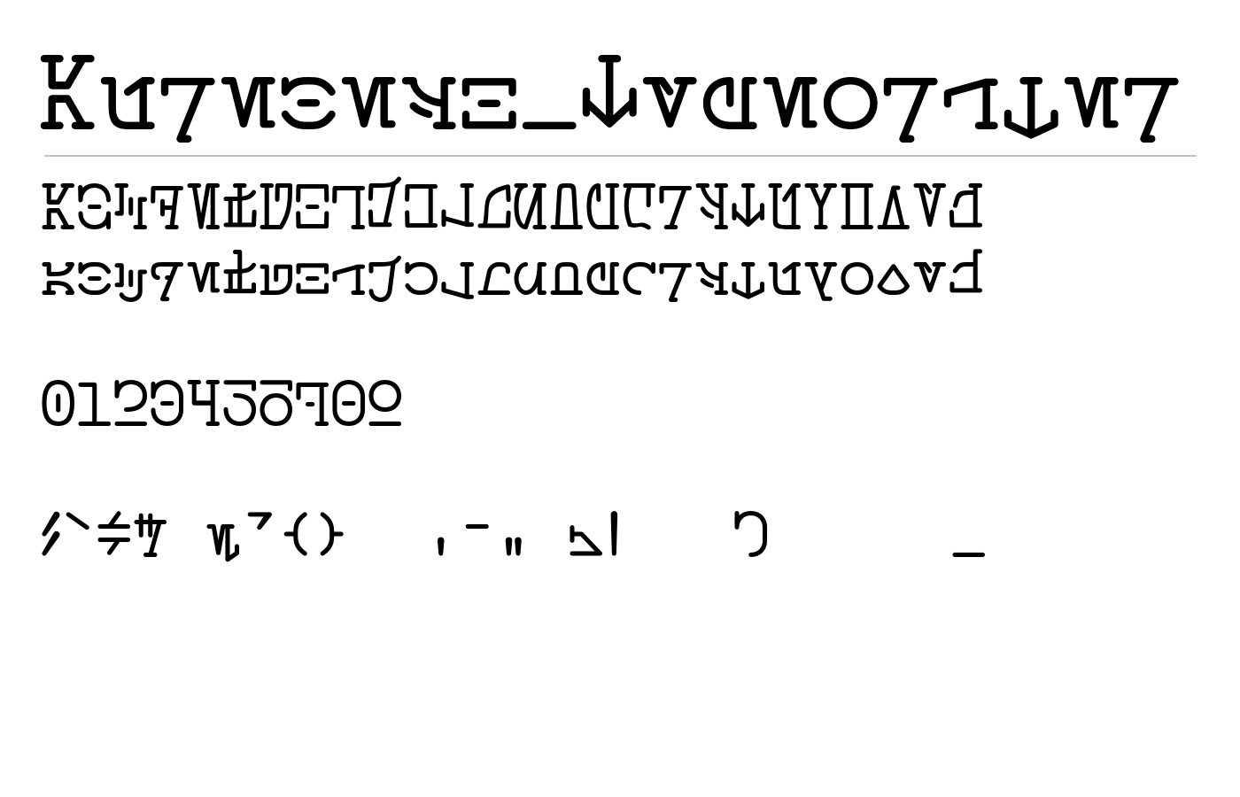 Aurebesh_Typewriter Font preview