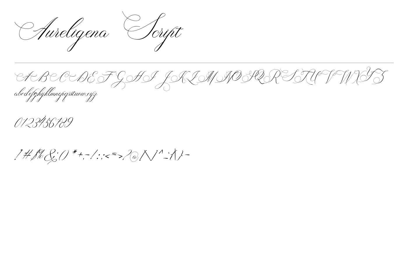 Aureligena Script Font preview