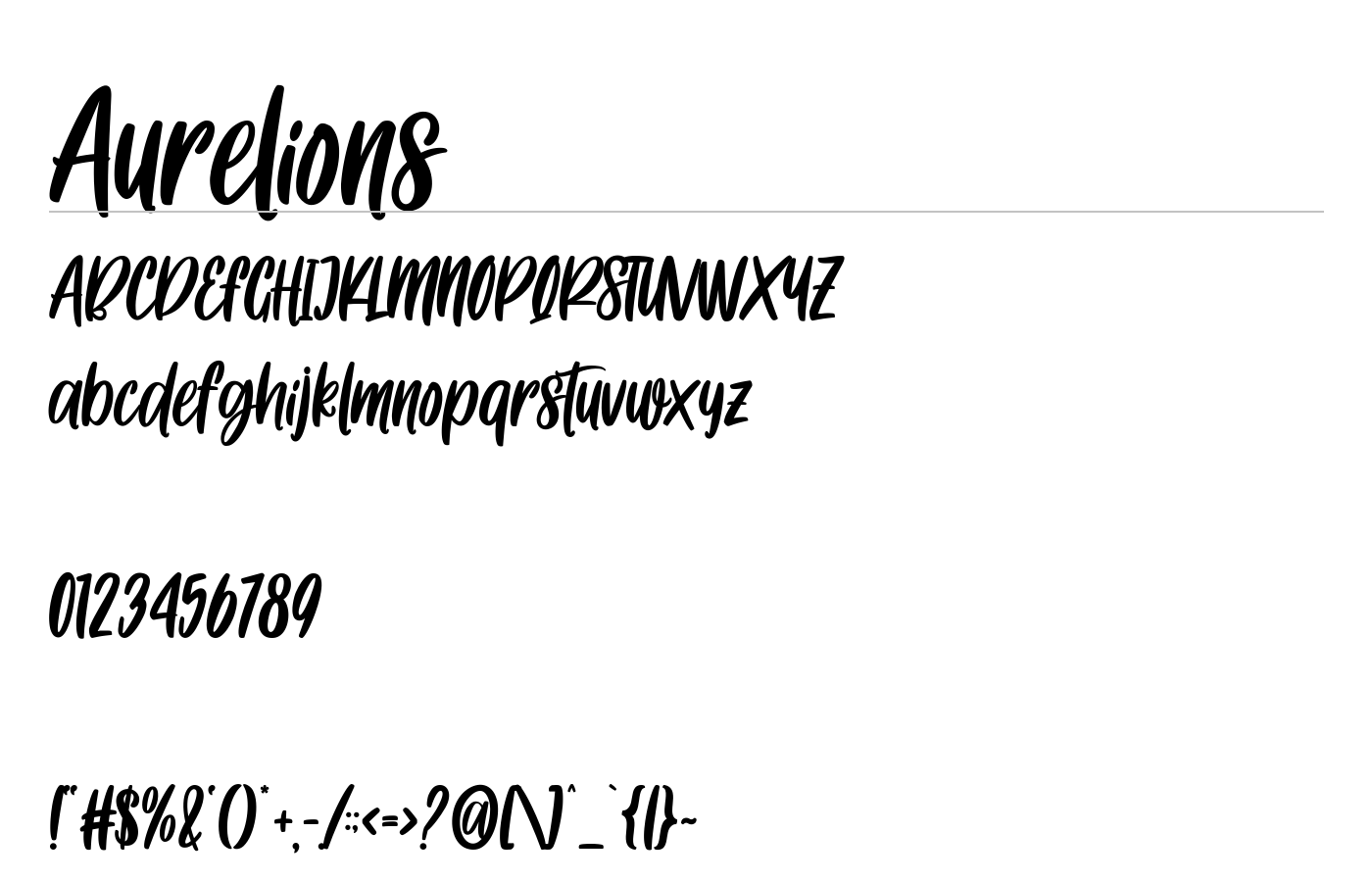 Aurelions Font preview