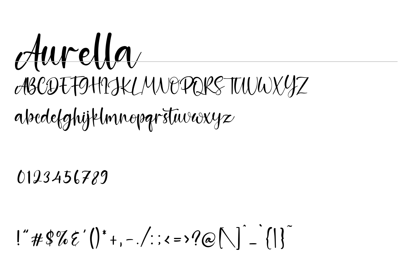Aurella Font preview