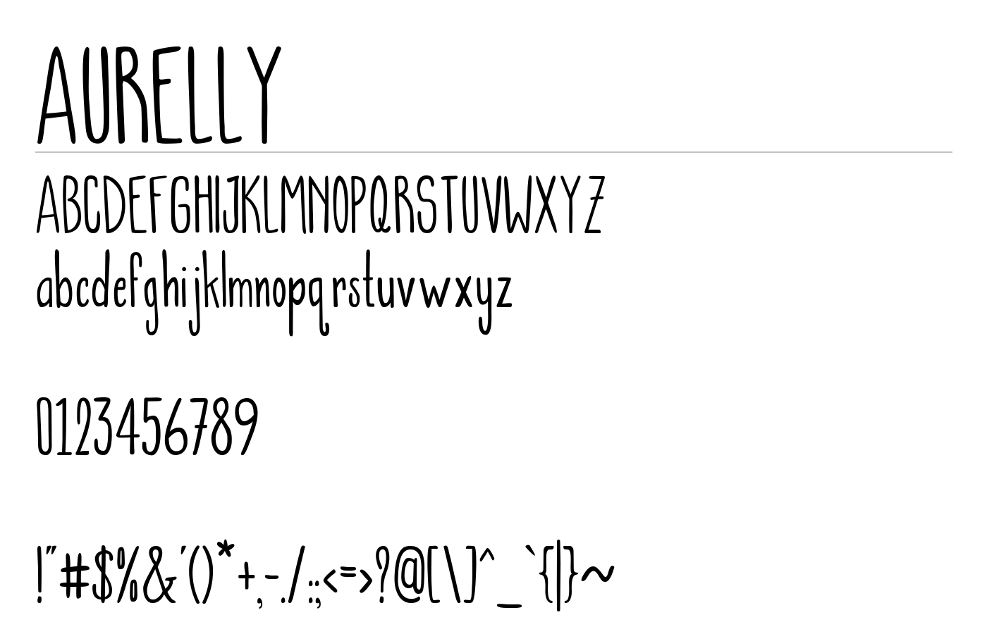 AURELLY Font preview