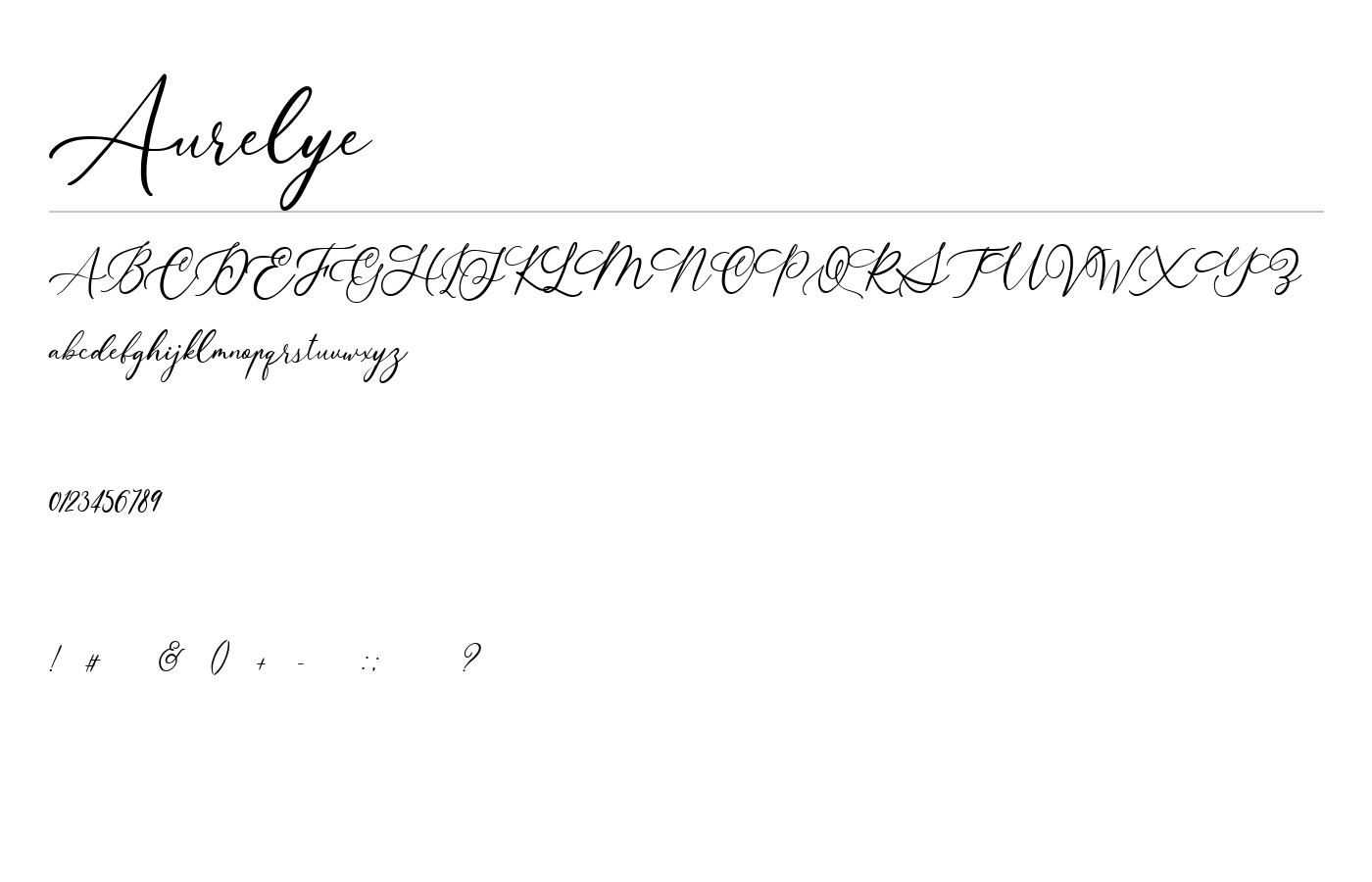 Aurelye Font preview