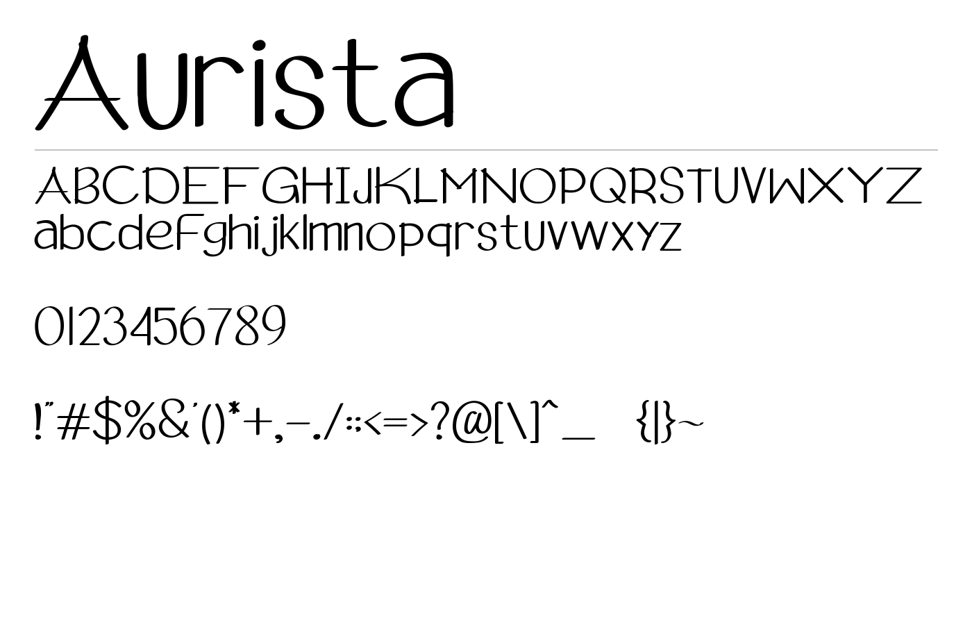 Aurista Font preview