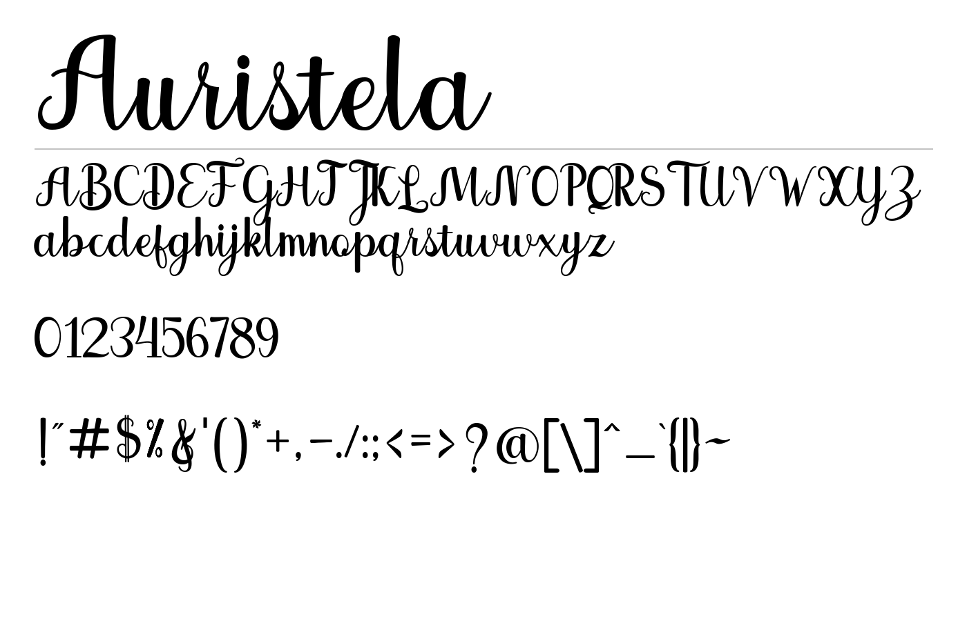 Auristela Font preview