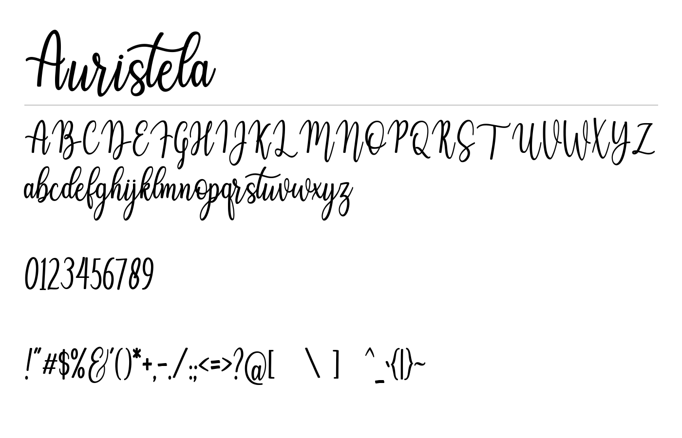 Auristela Font preview