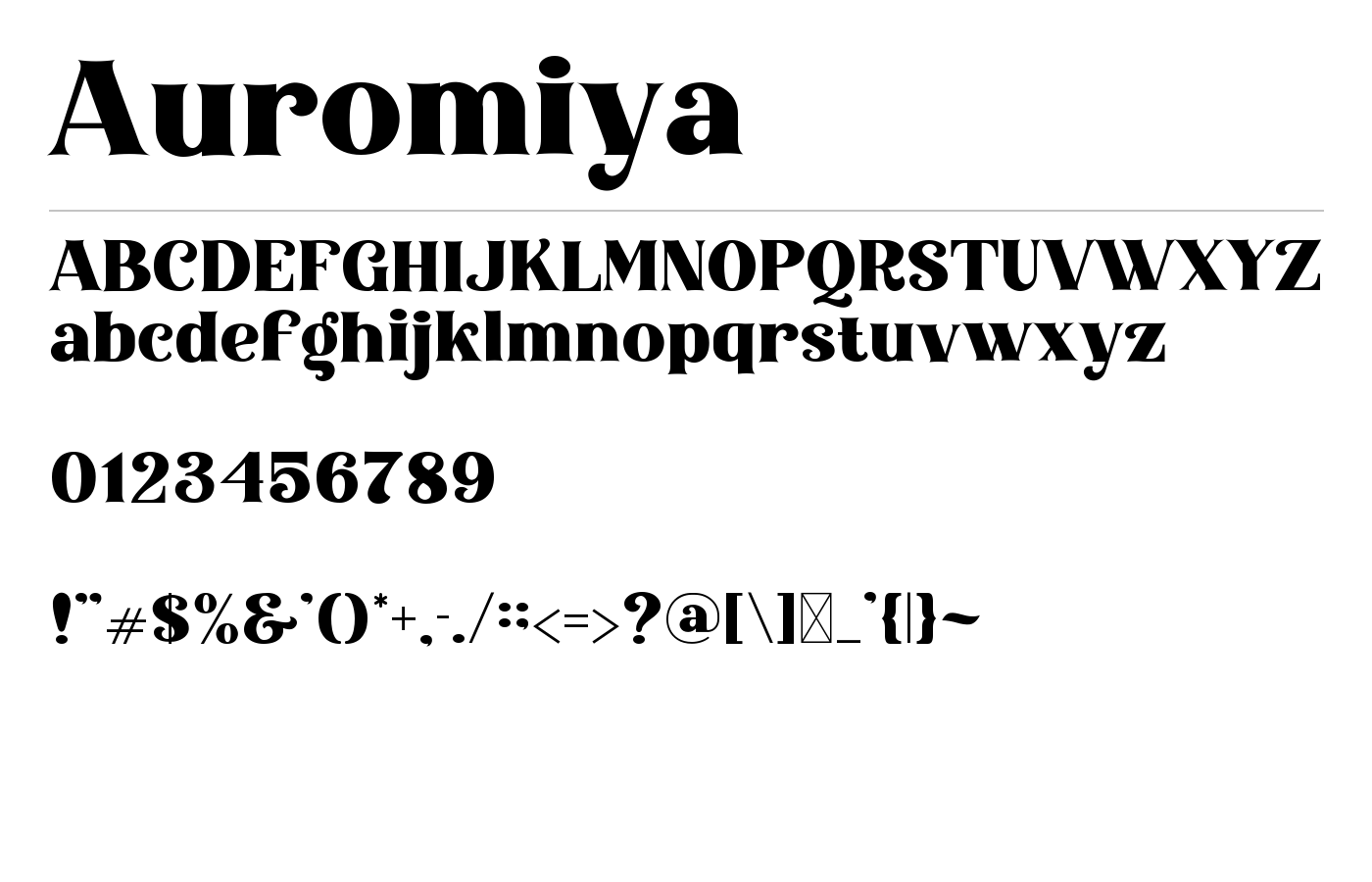 Auromiya Font preview