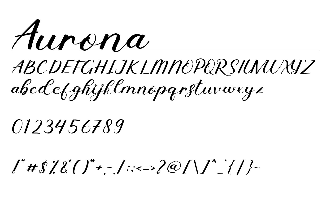 Aurona Font preview