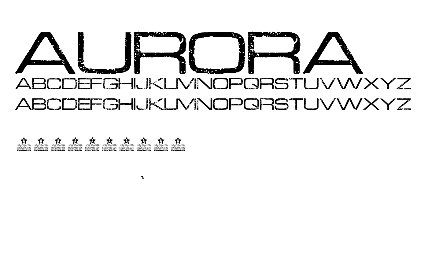 AURORA Font preview