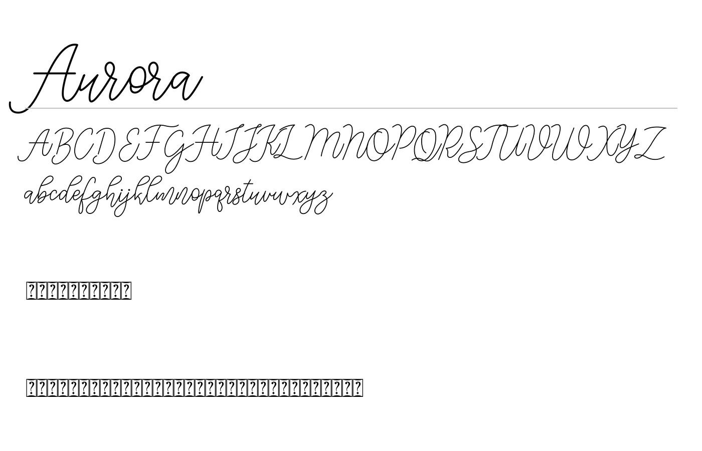 Aurora Font preview