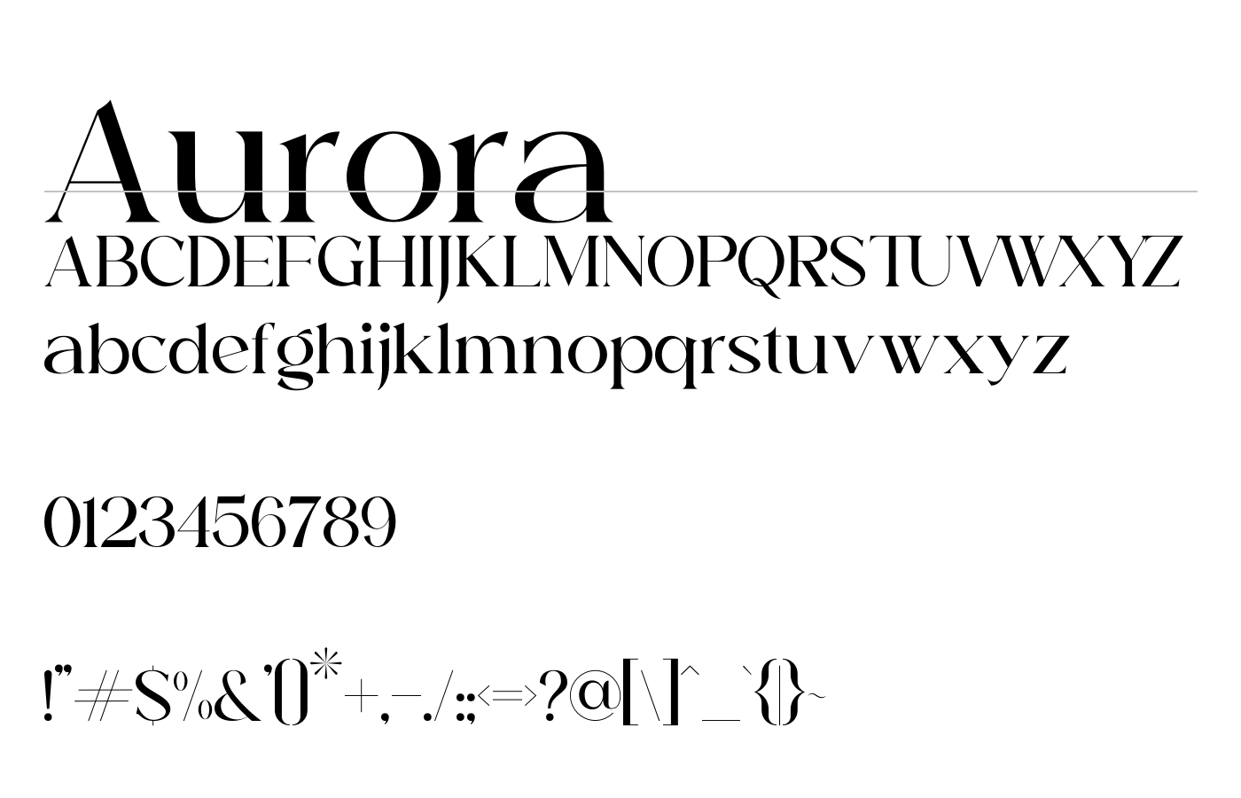 Aurora Font preview