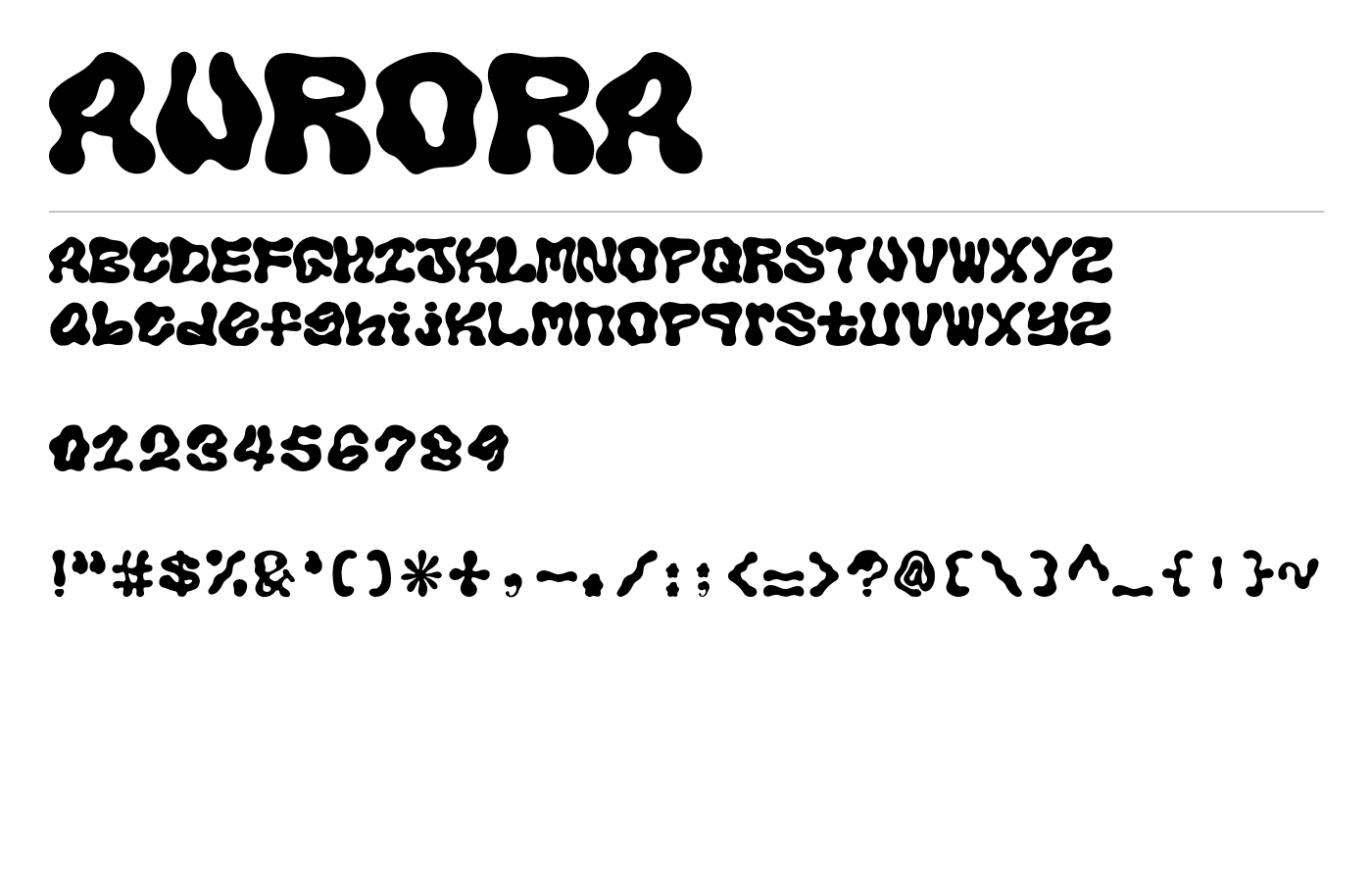 AURORA Font preview