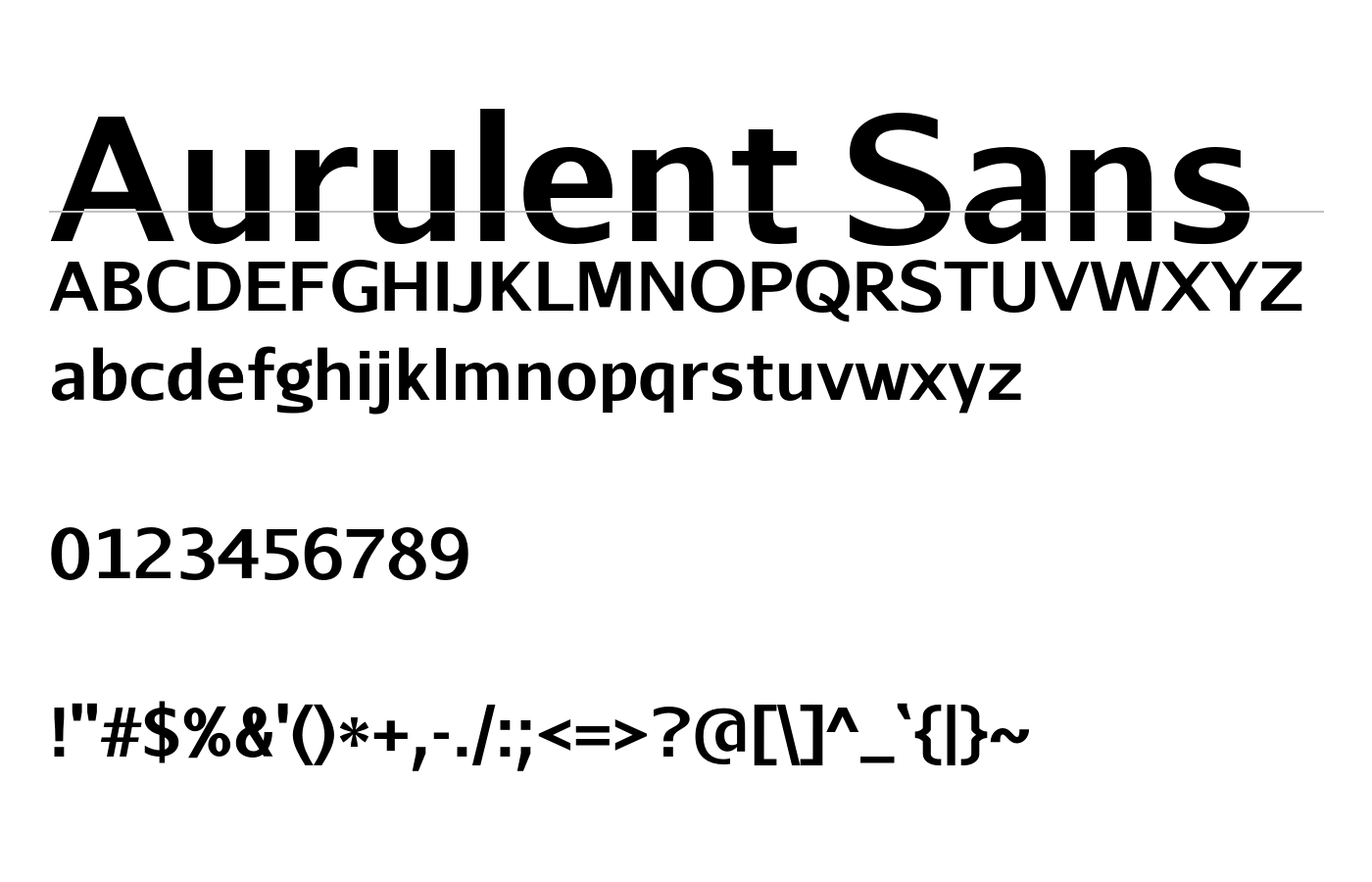 Aurulent Sans Font preview