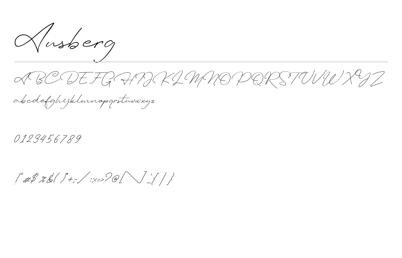 Ausberg Font preview
