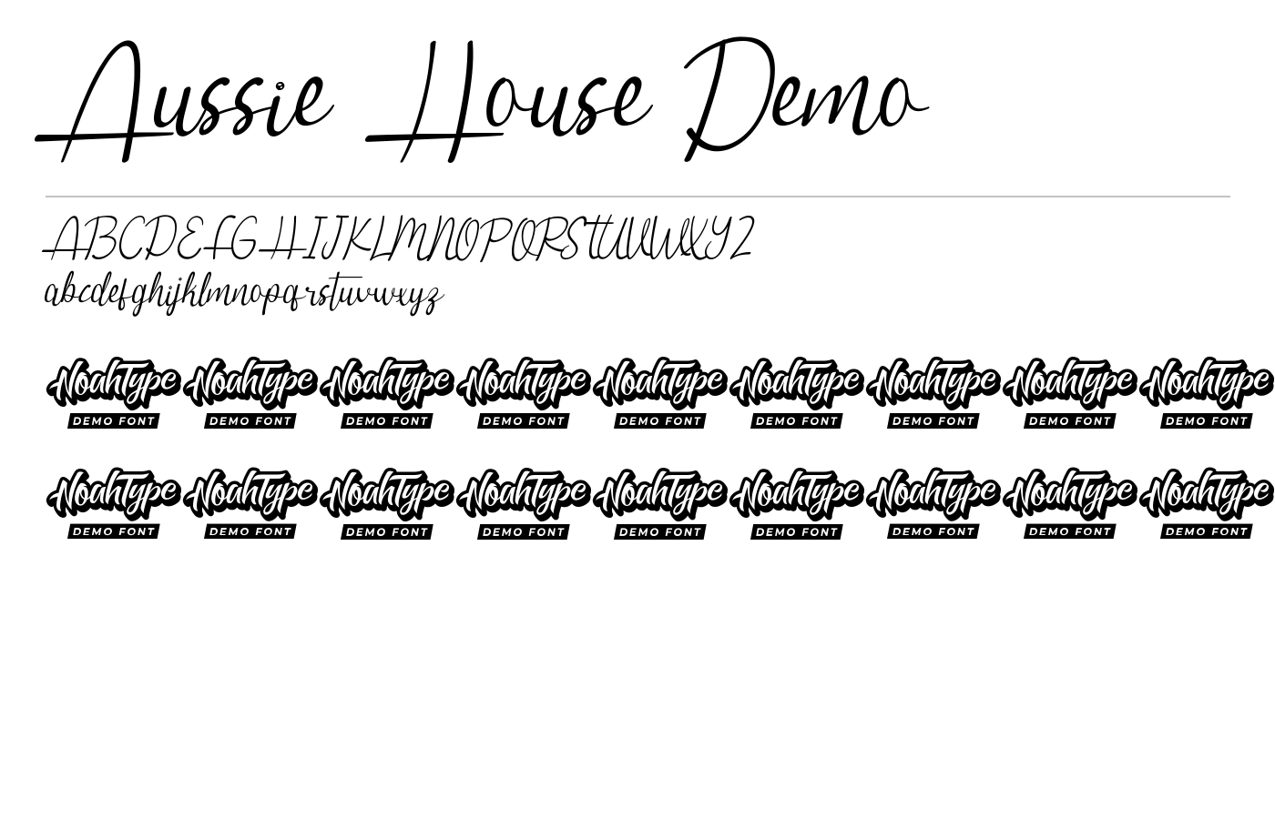 Aussie House Demo Font preview