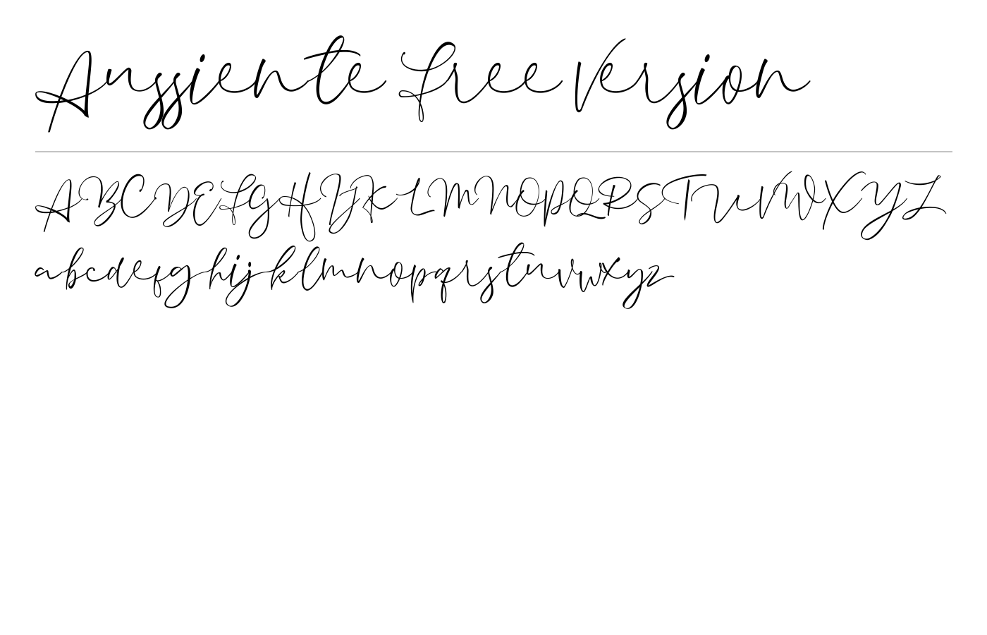 Aussiente Font preview
