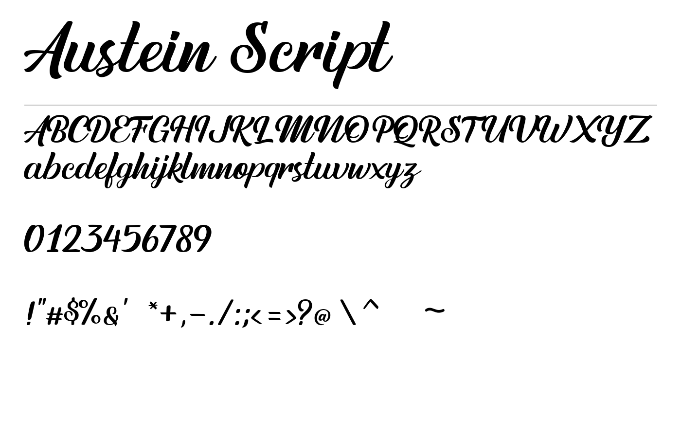 Austein Font preview