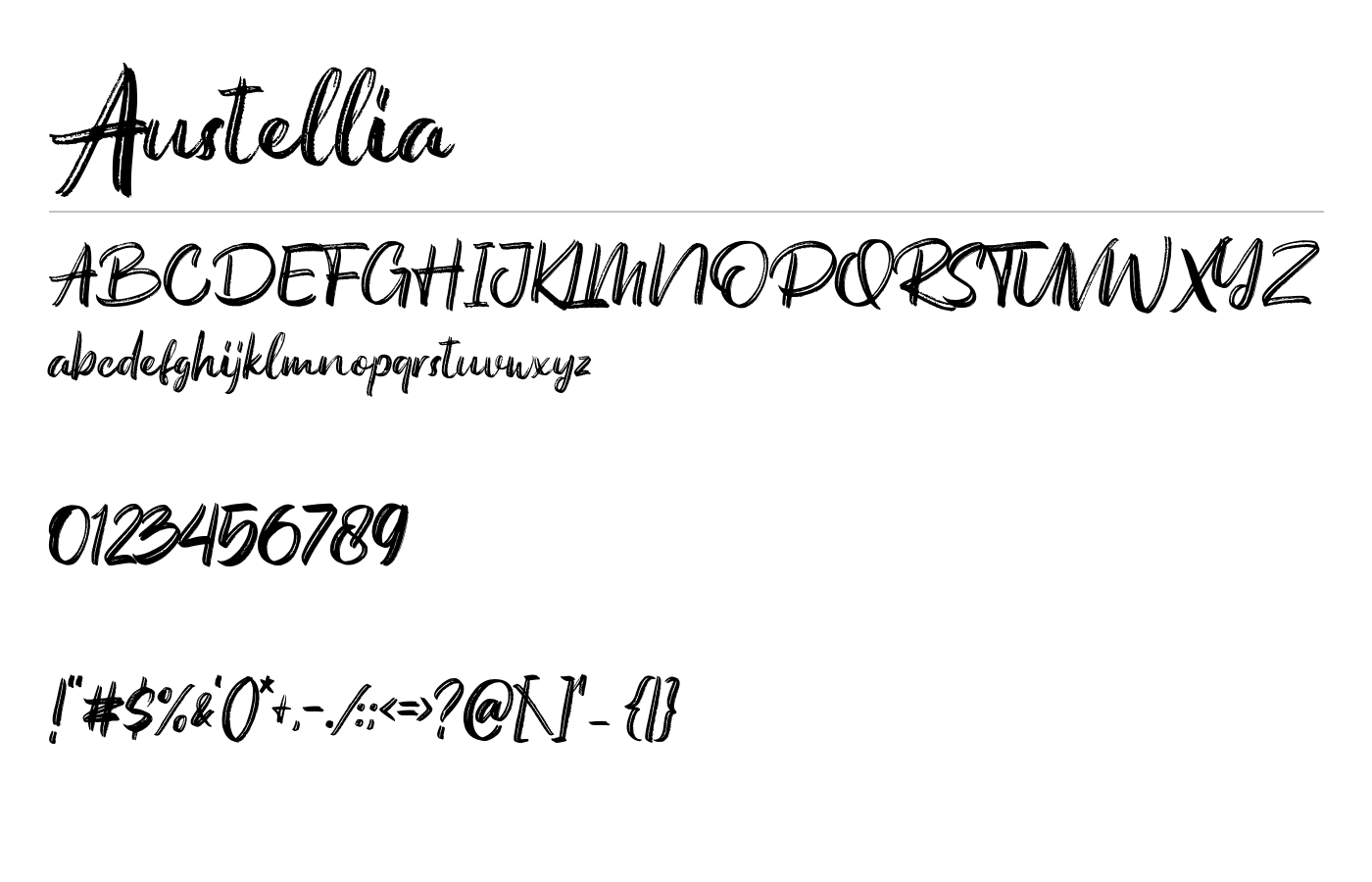 Austellia Font preview