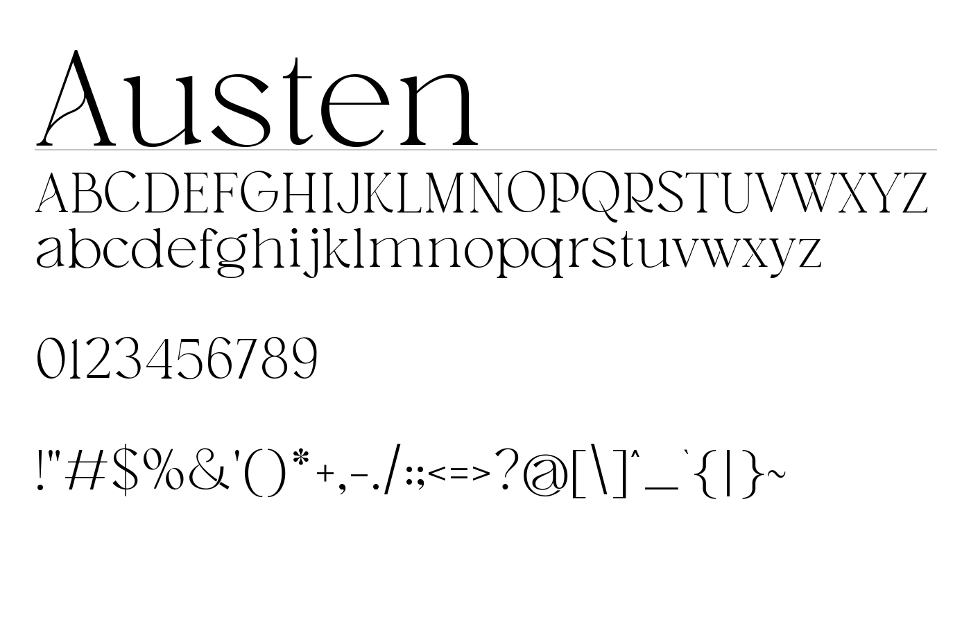 Austen Font preview
