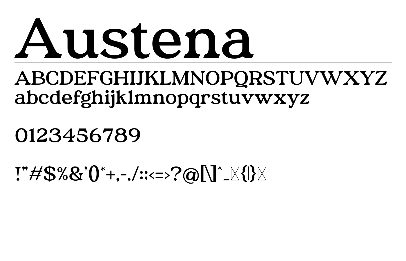 Austena Font preview