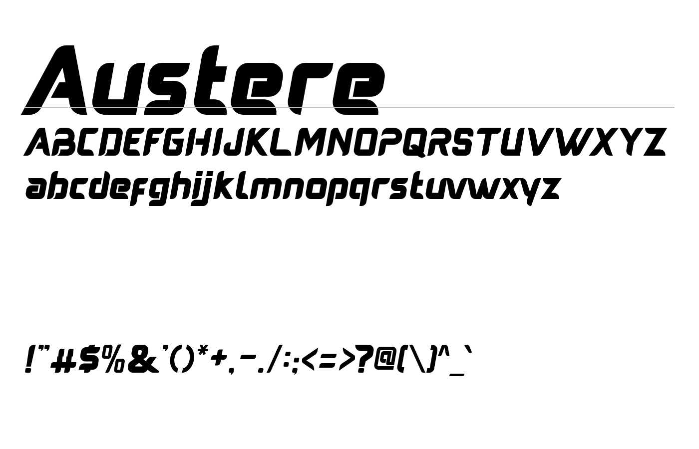 Austere Font preview