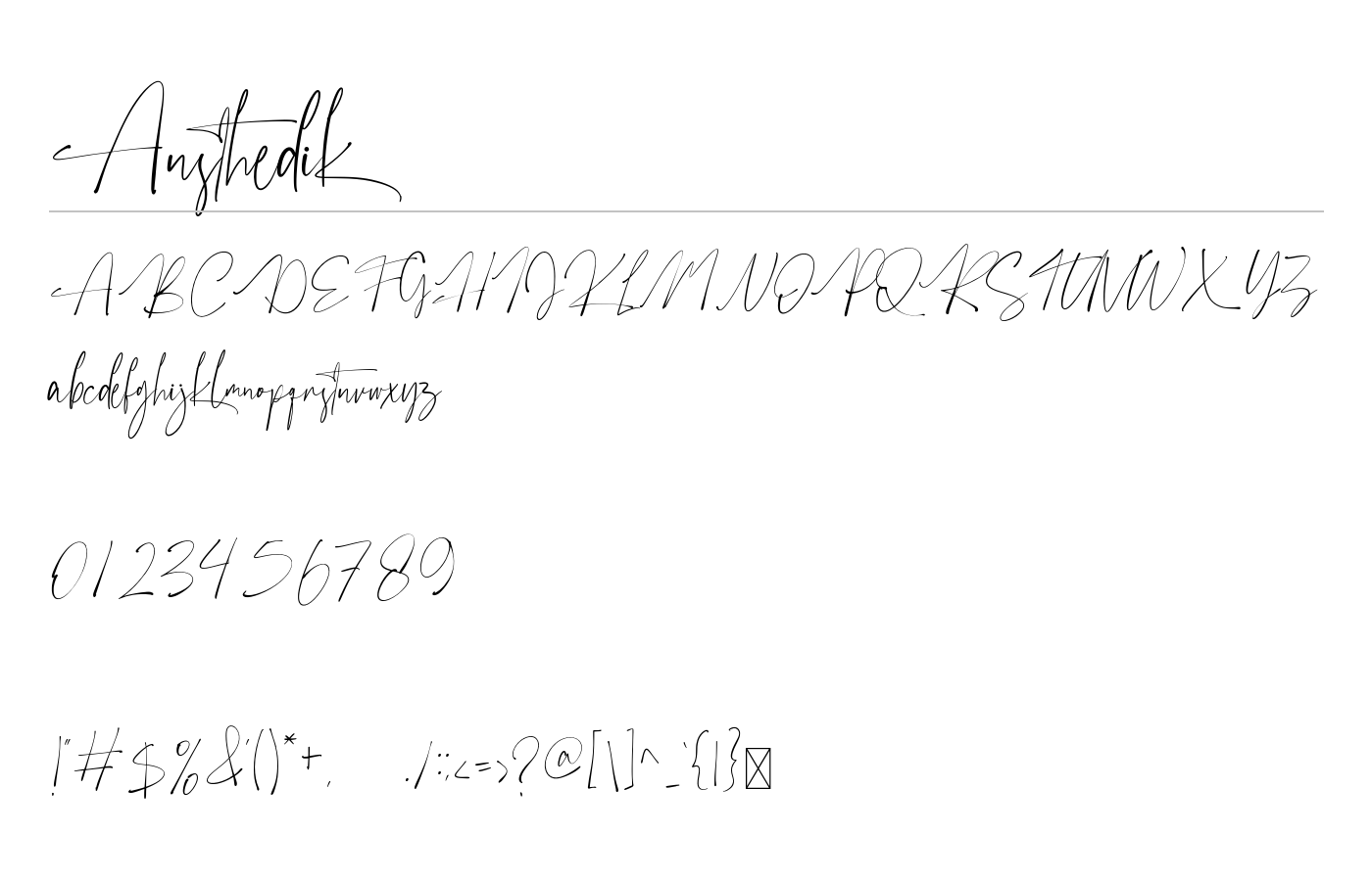 Austhedik Font preview