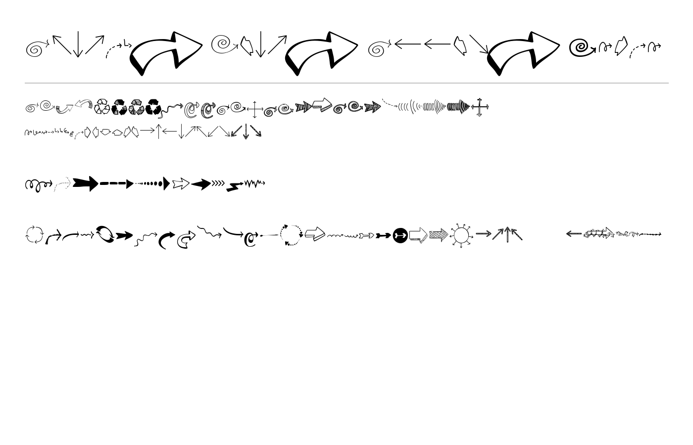 Austie Bost Arrow Mania Font preview