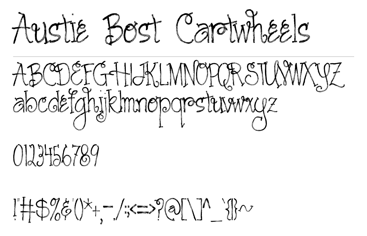 Austie Bost Cartwheels Font preview