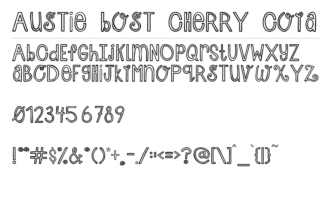 Austie Bost Cherry Cola Font preview