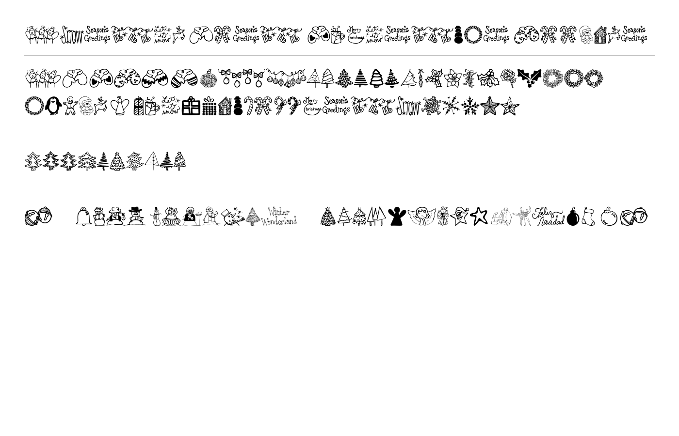 Austie Bost Christmas Doodles Font preview