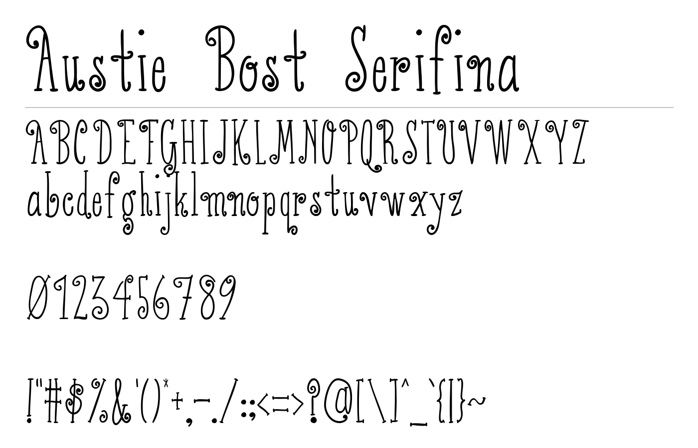 Austie Bost Serifina Font preview