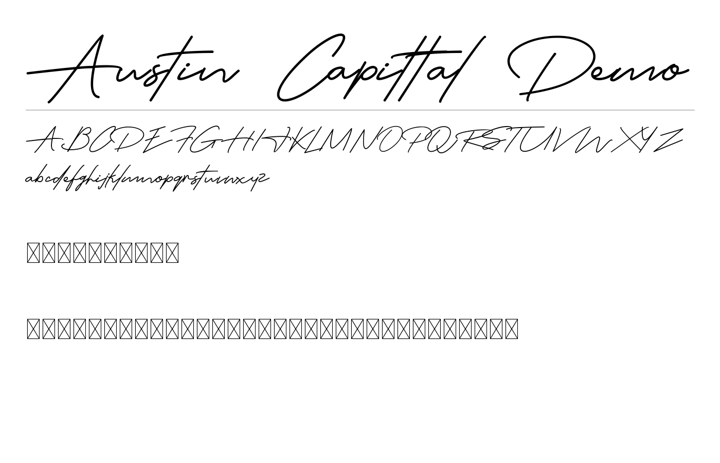 Austin Capittal Demo Font preview