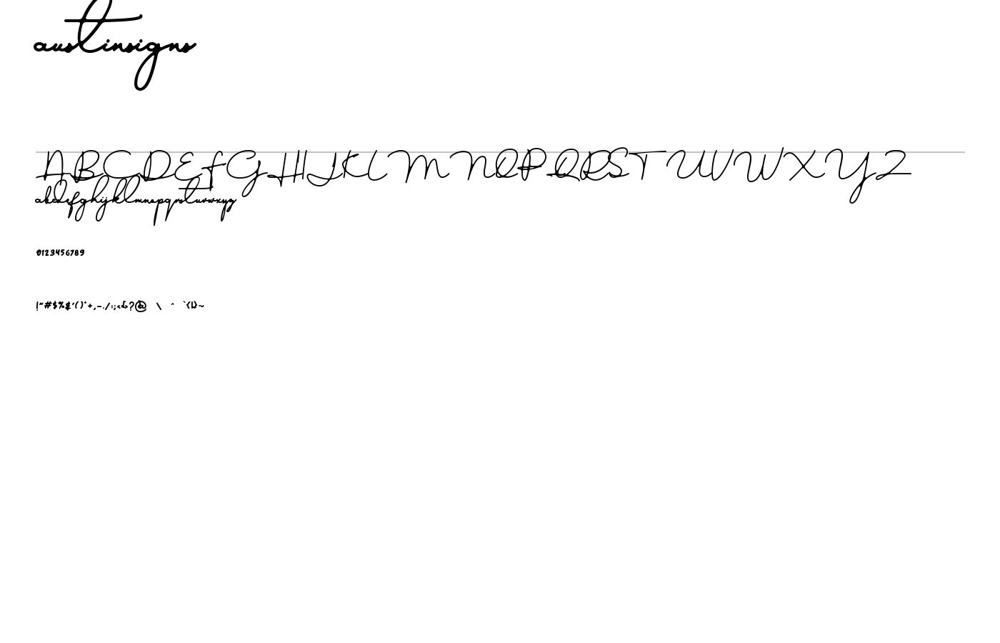 austinsigns Font preview