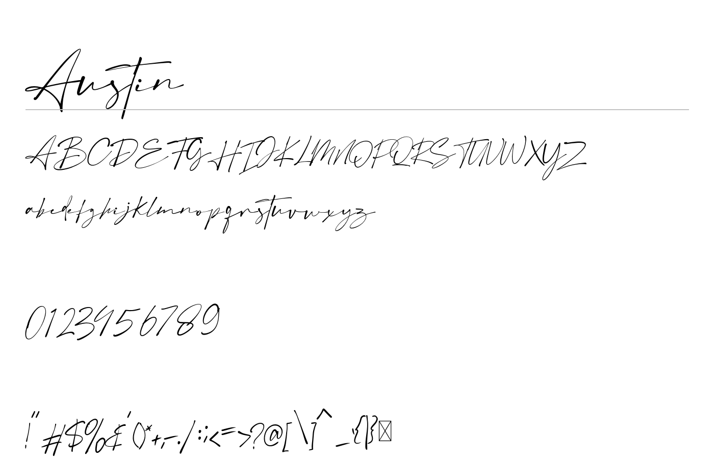 Austin Font preview