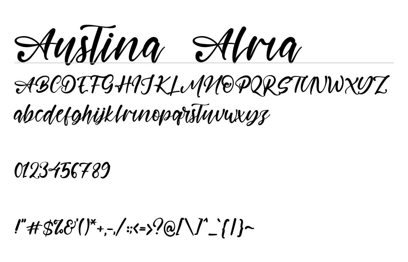 Austina Alma Font preview