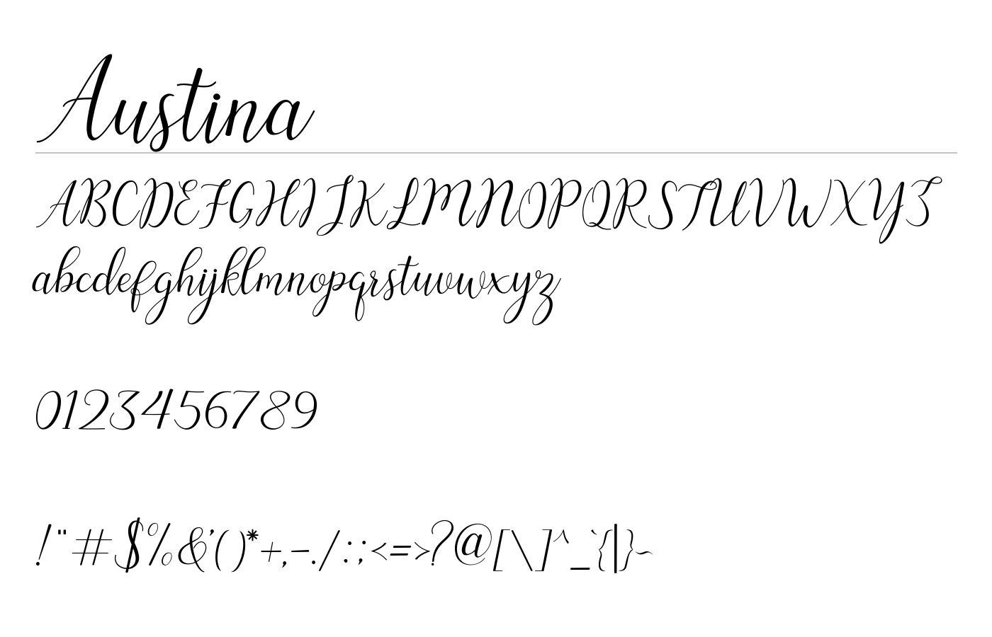 Austina Font preview