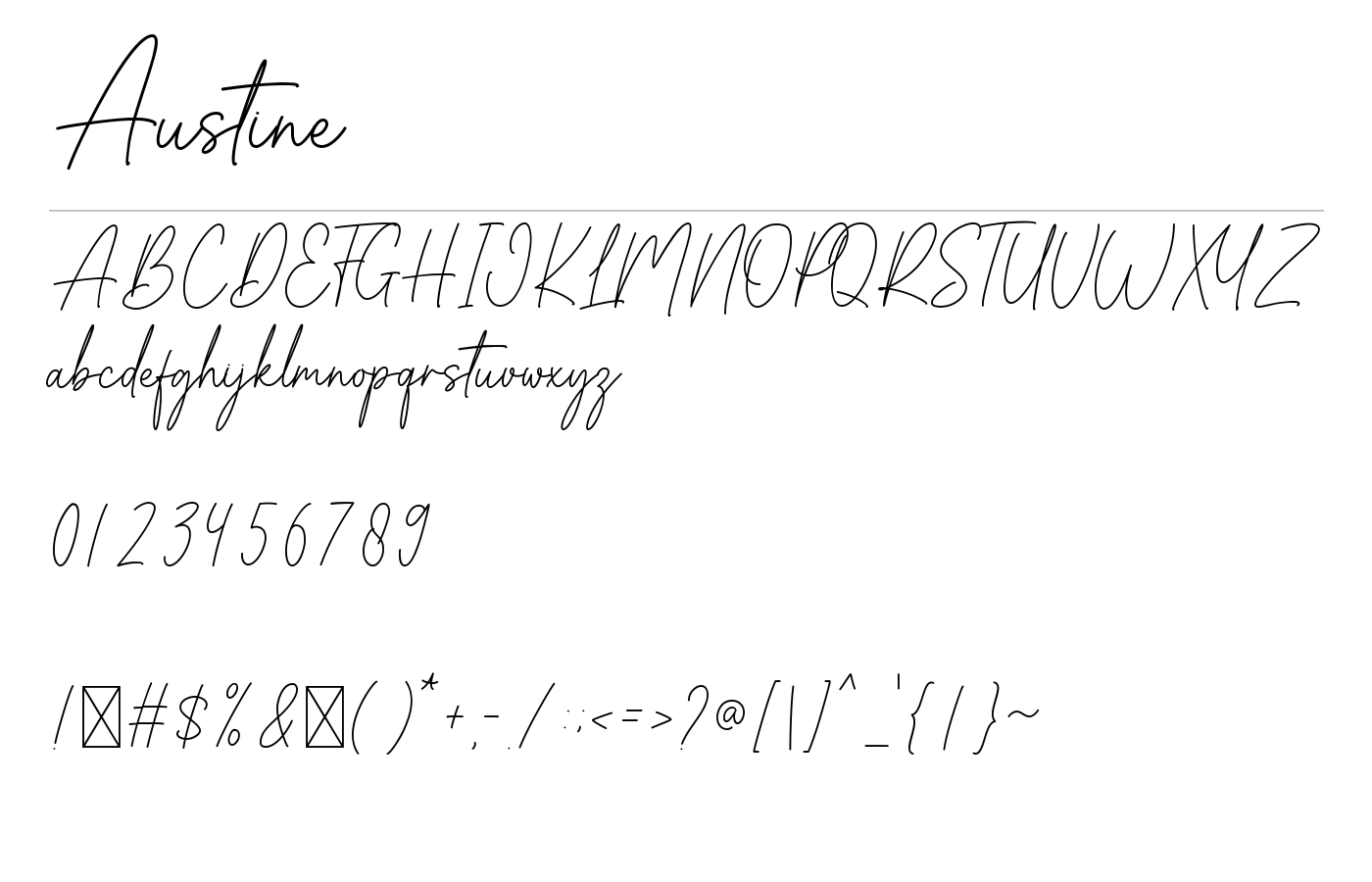 Austine Font preview