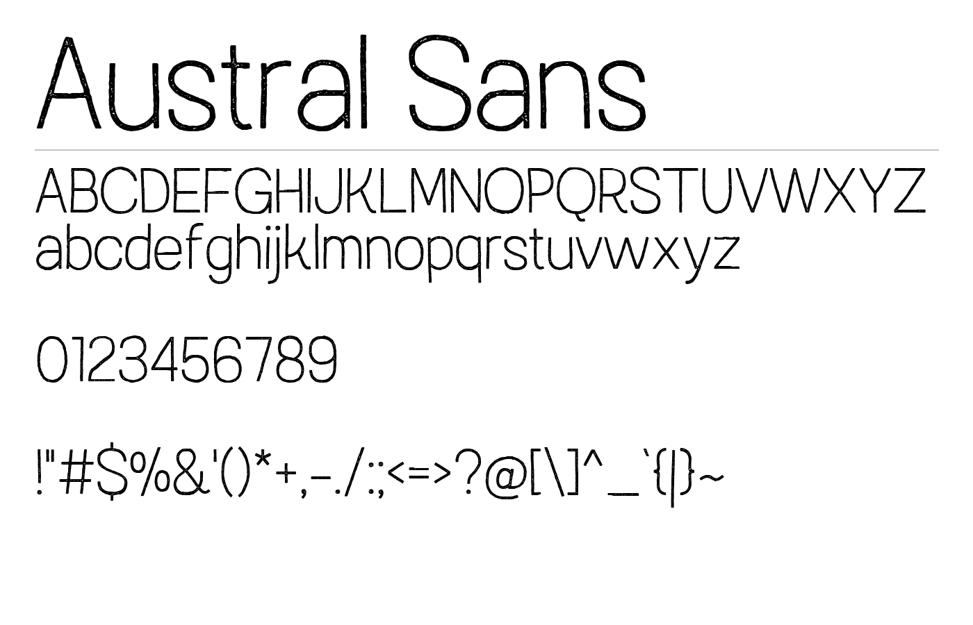 Austral Sans Font preview