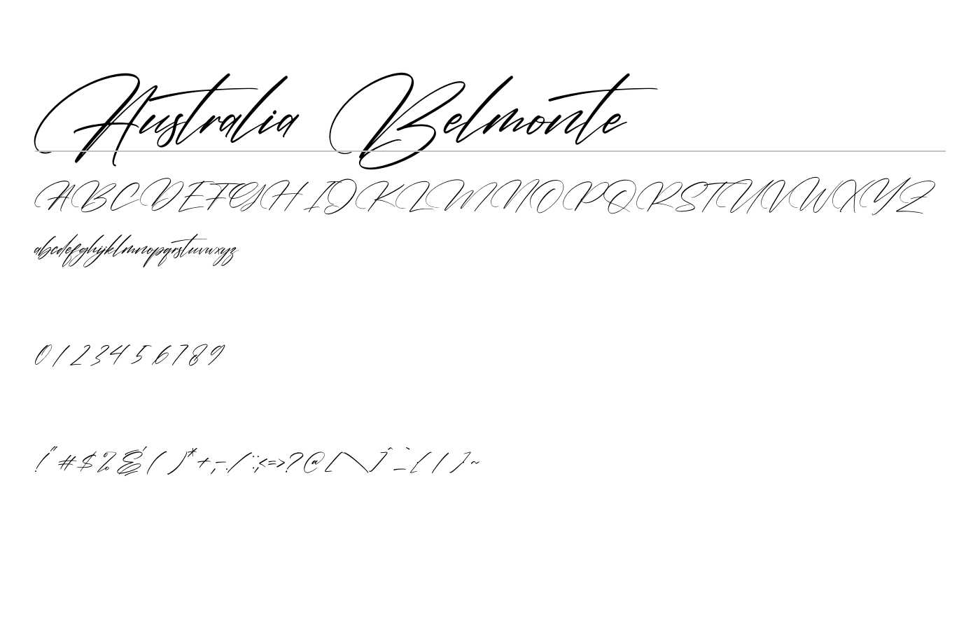 Australia Belmonte Font preview