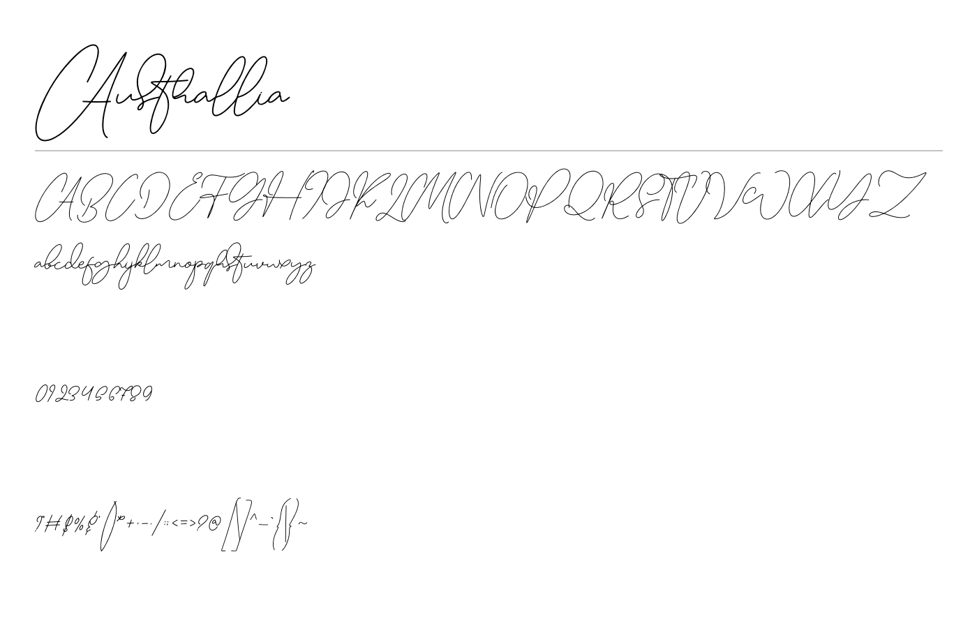 Australlia Font preview