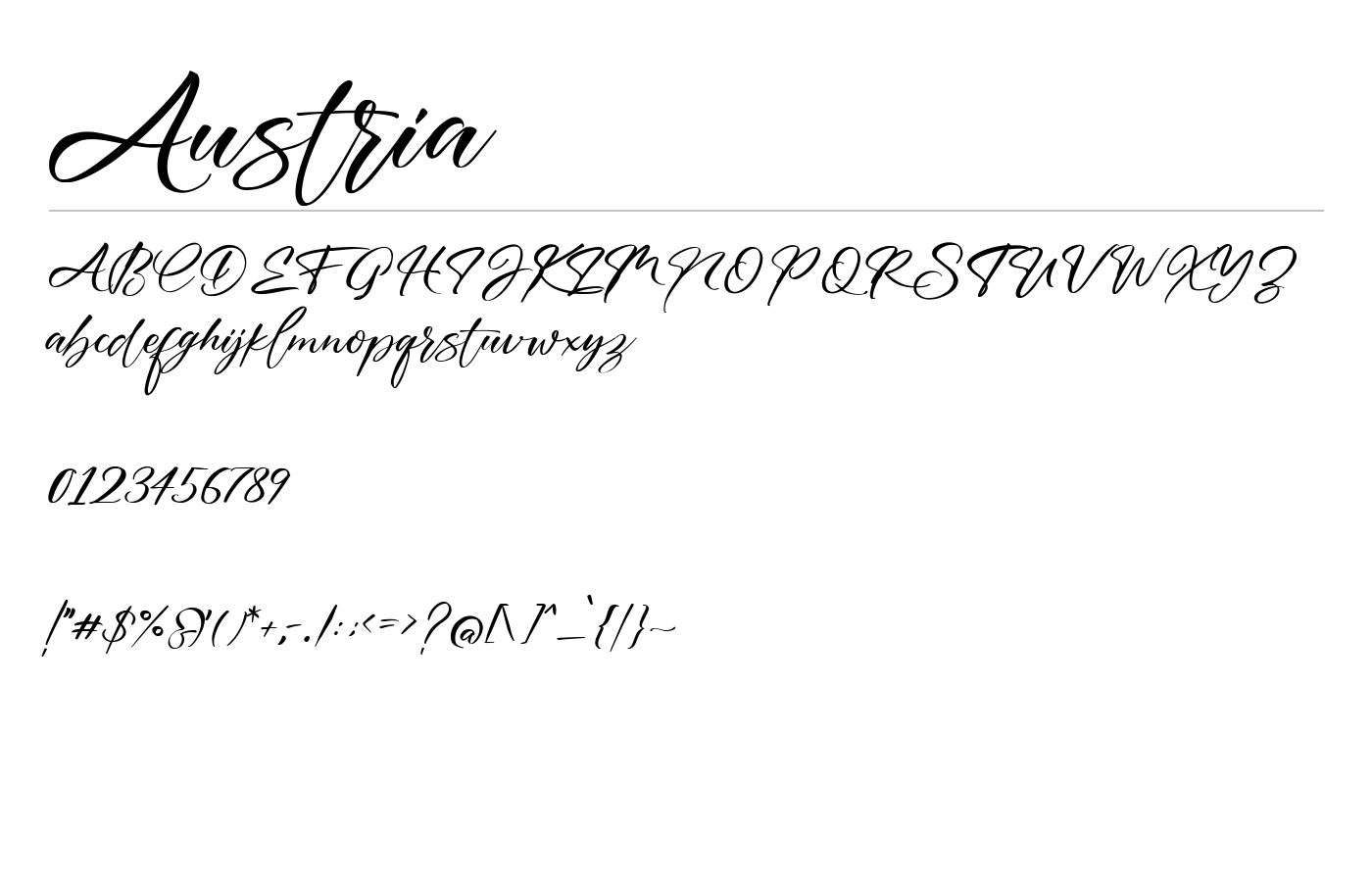 Austria Font preview