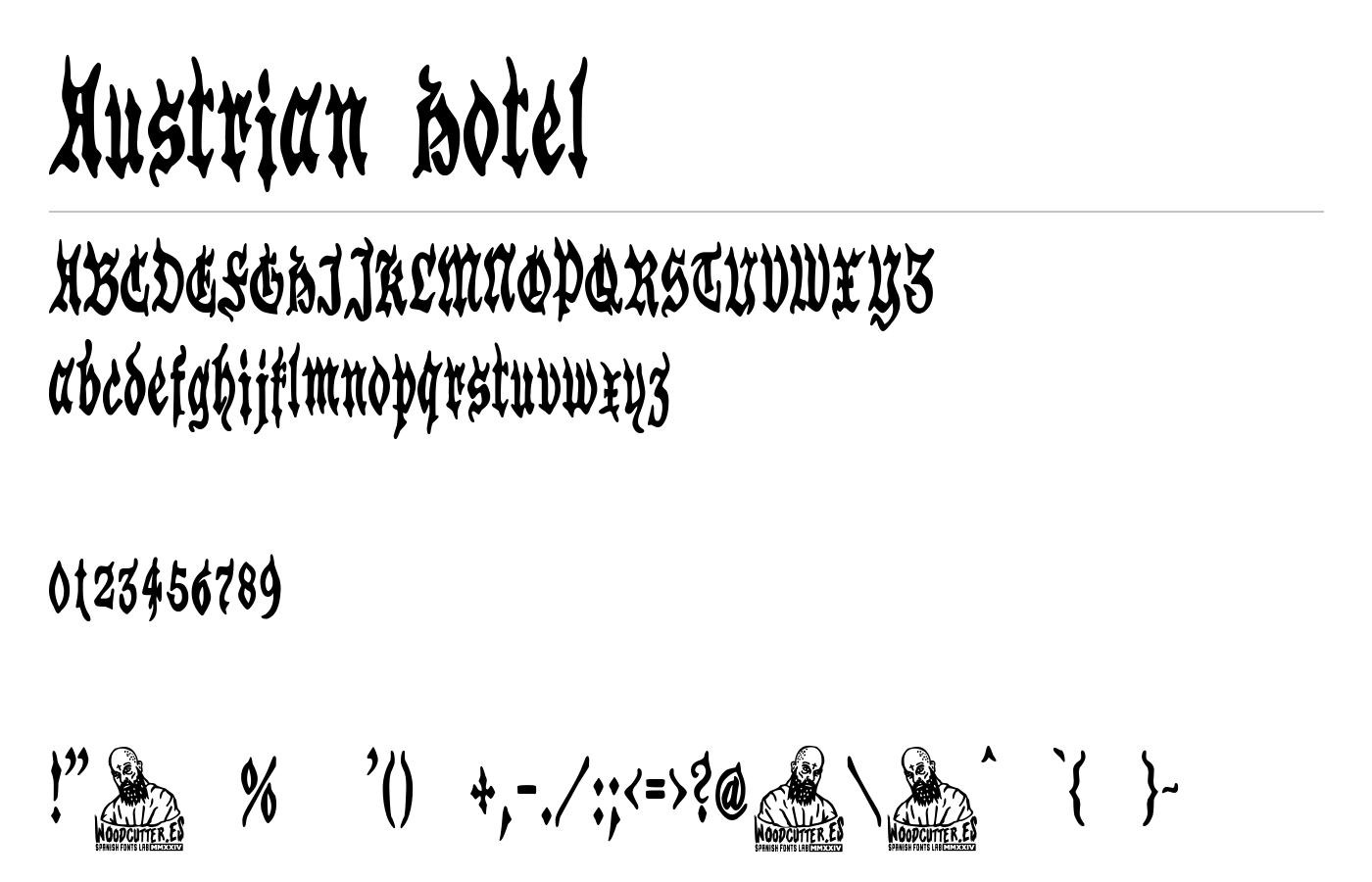 Austrian Hotel Font preview