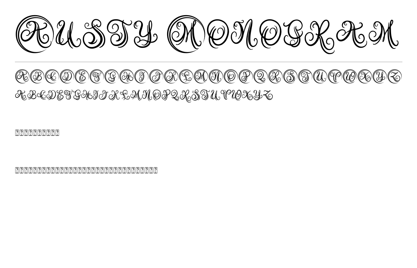 Austy Monogram Font preview