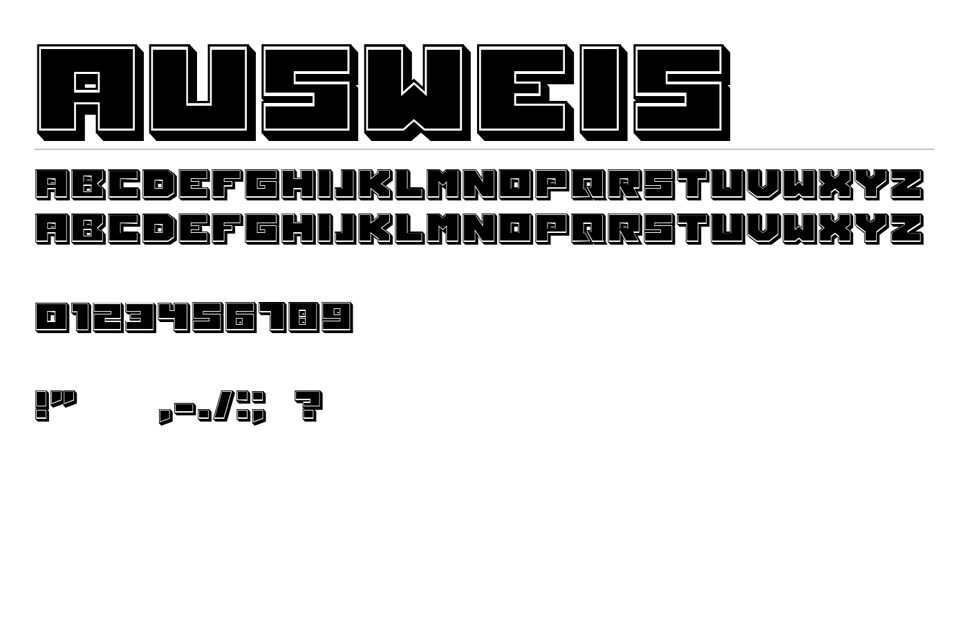 Ausweis Font preview