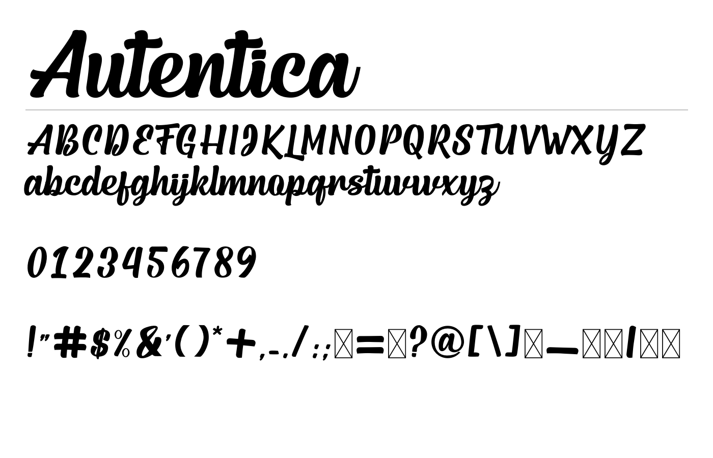 Autentica Font preview