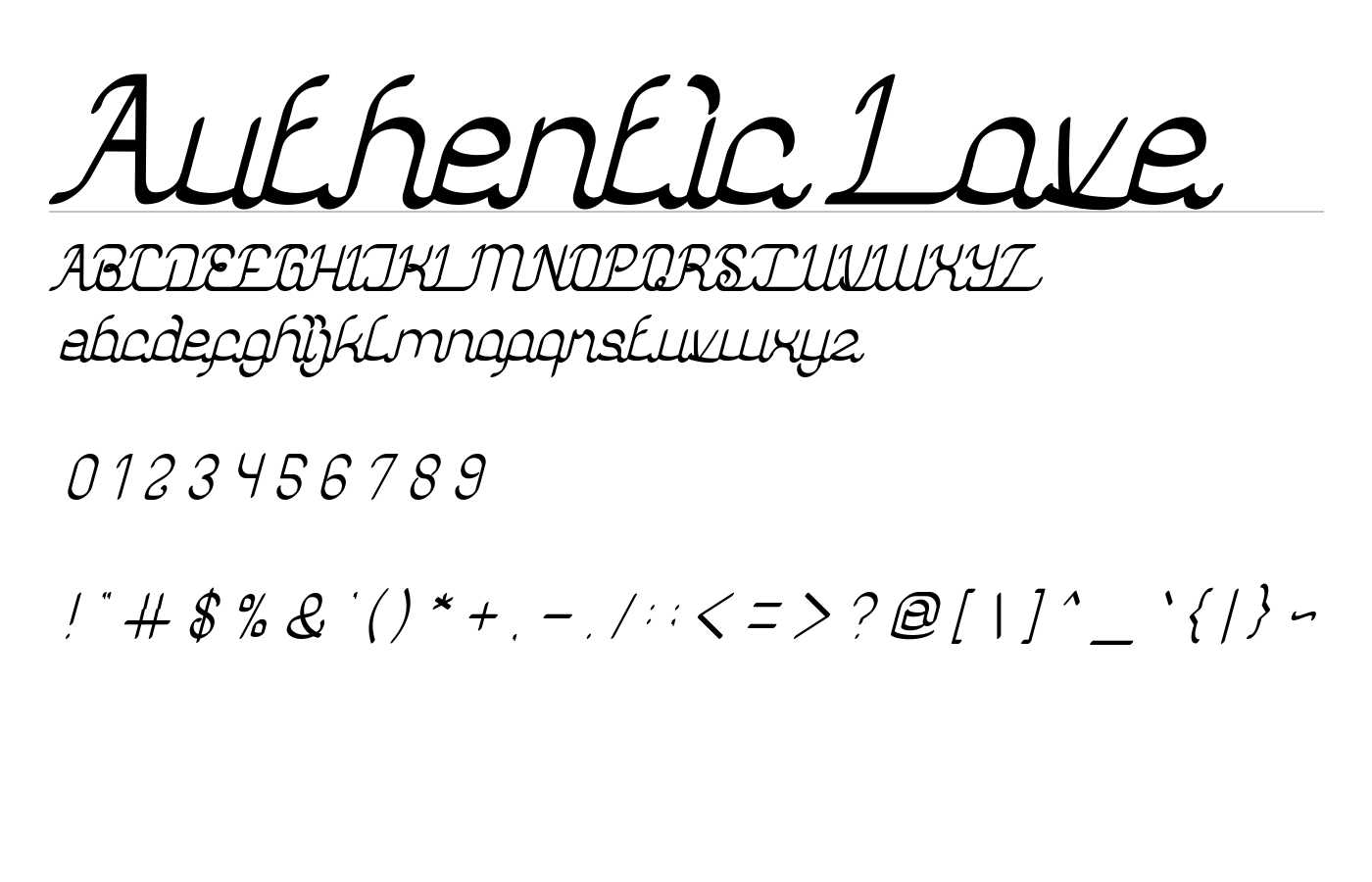 Authentic Love Font preview