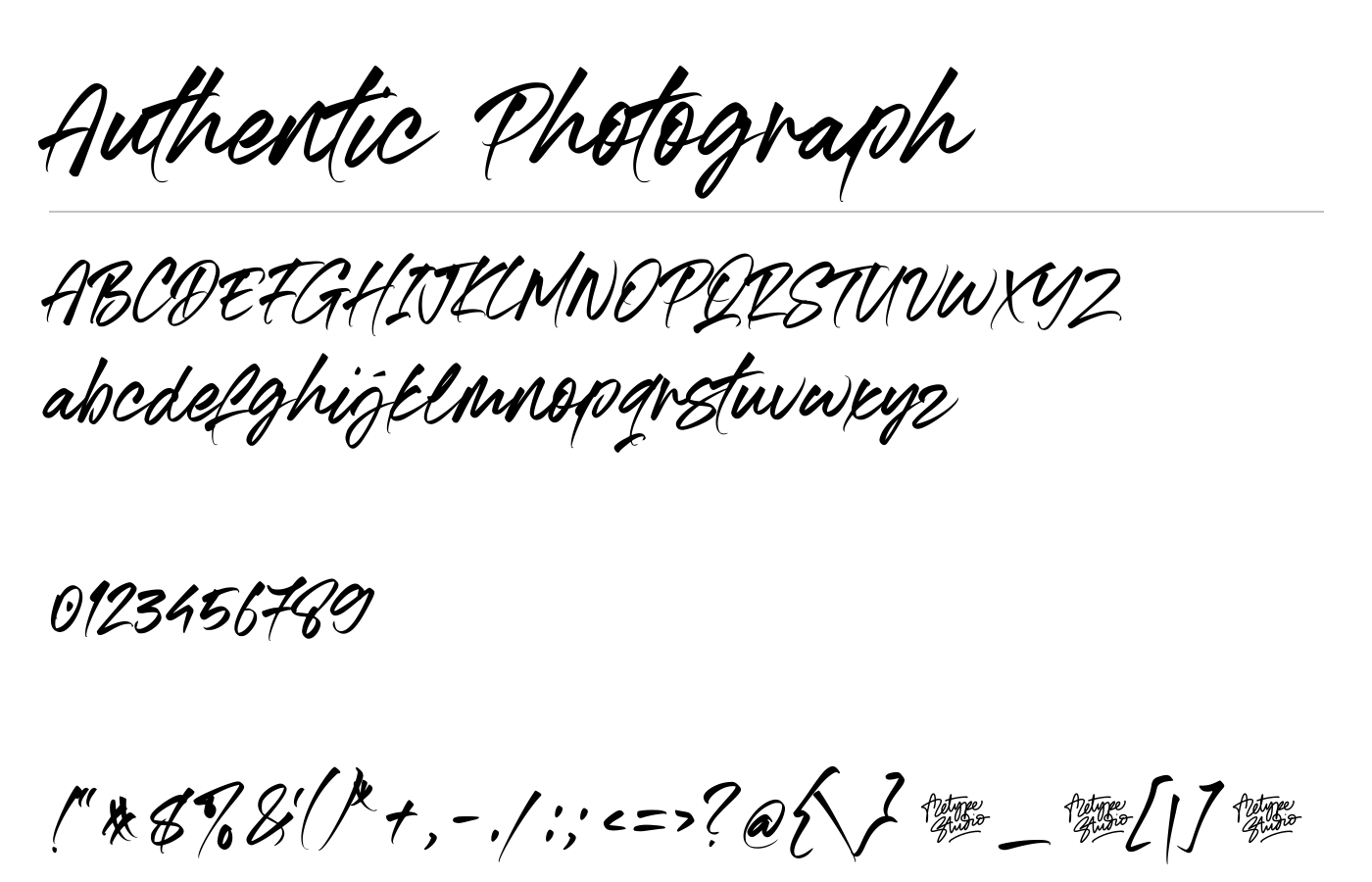 Authentic Photograph Font preview