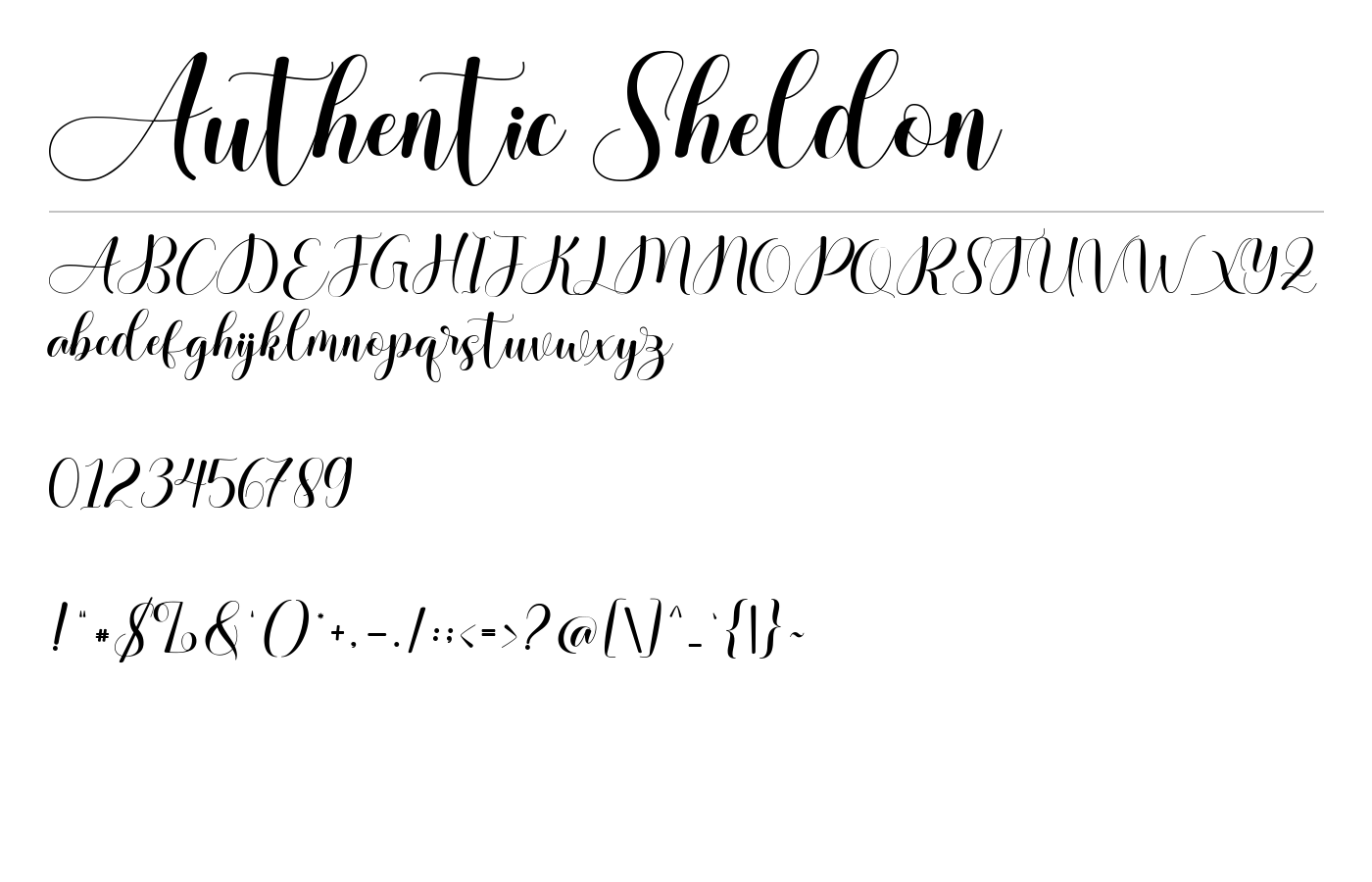 Authentic Sheldon Font preview