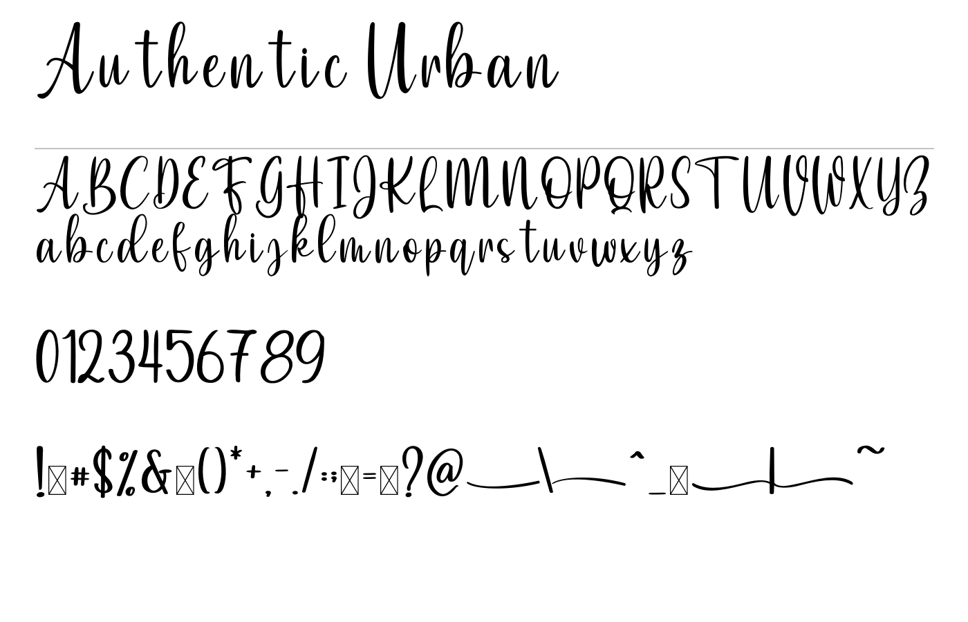 Authentic Urban Font preview