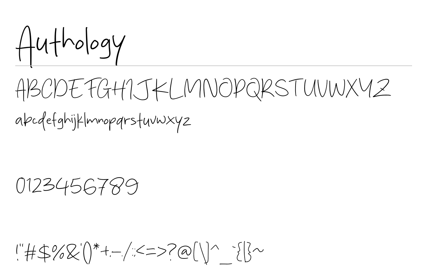 Authology Font preview