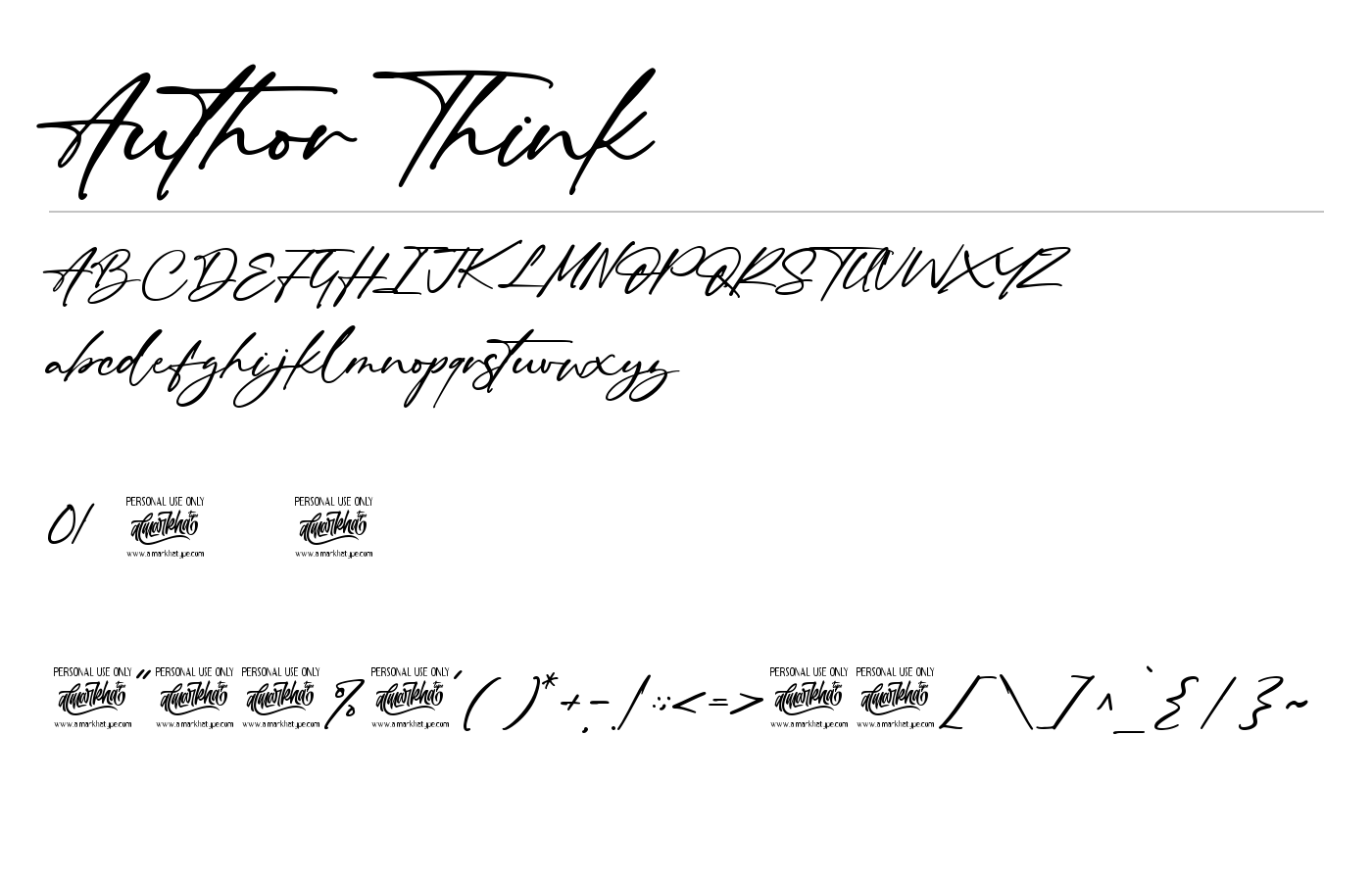 Author Think Font preview